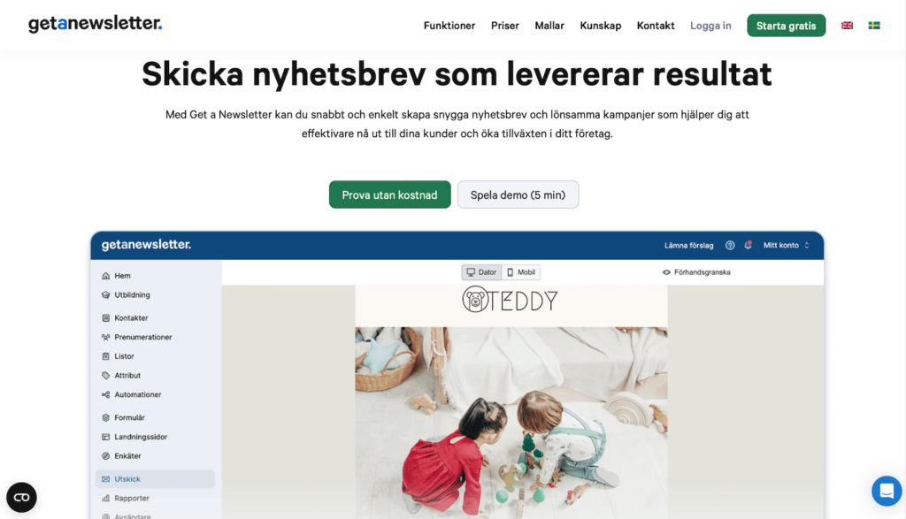 Get a Newsletter nyhetsbrev