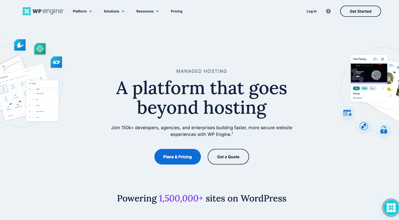 WP Engine webbhotell