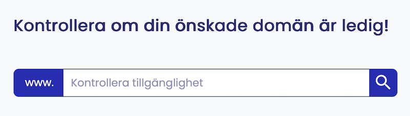 Sök domän Strato