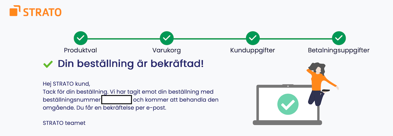 Strato beställning