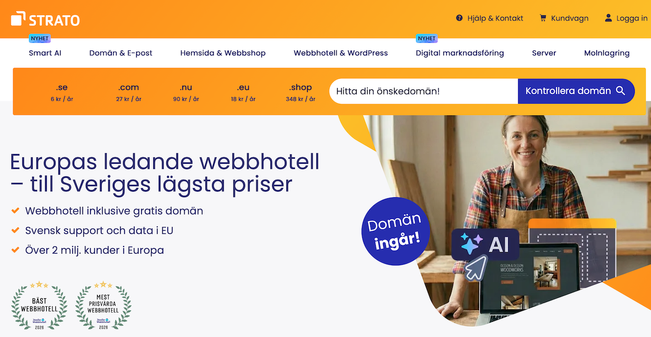 Strato webbhotell
