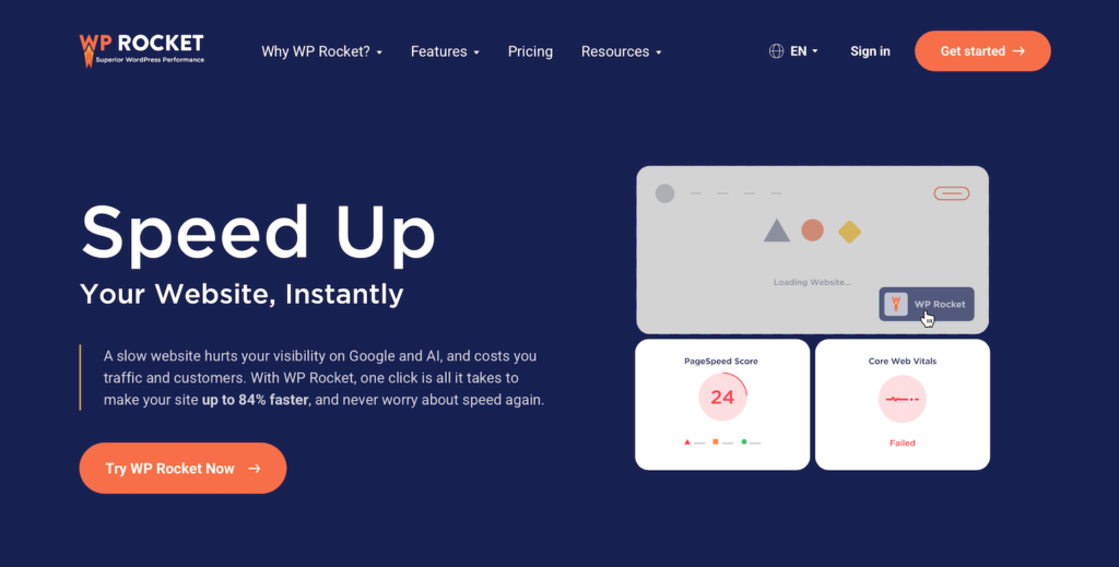 WP Rocket WordPress-tillägg